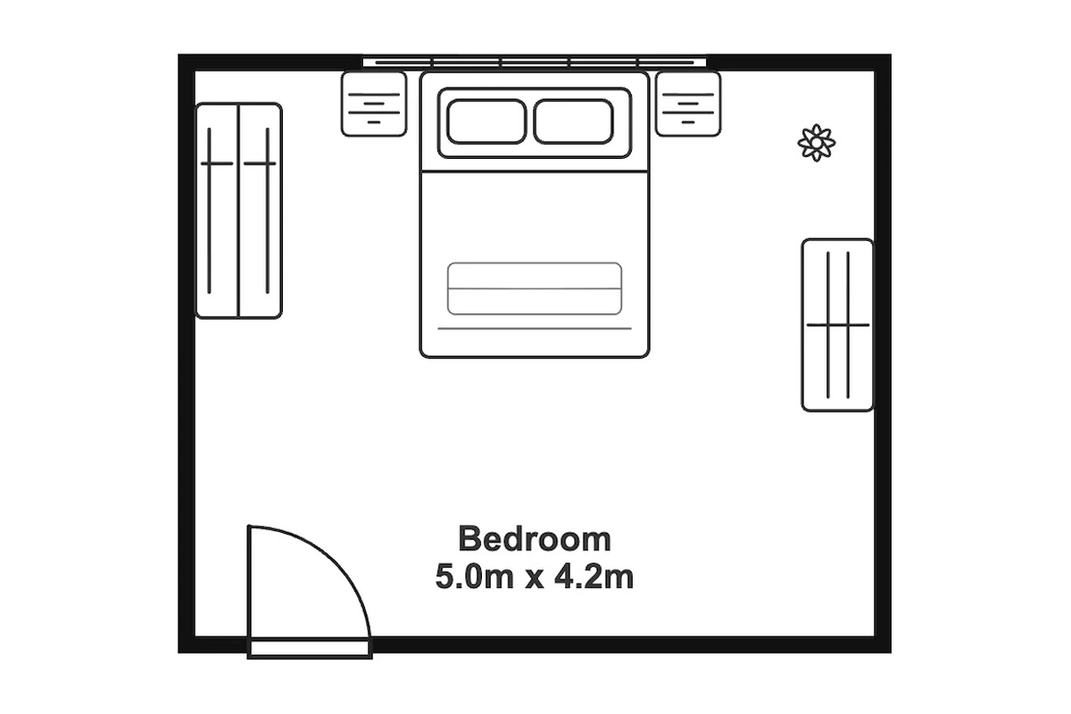Bedroom floor plan template preview