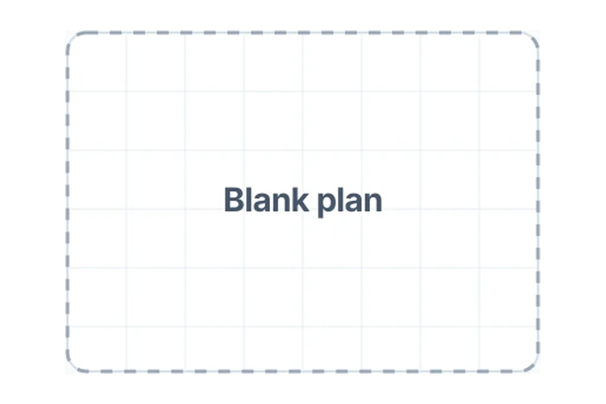 Blank plan floor plan template preview