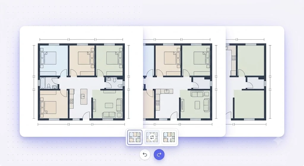 Refining a floor plan without losing previous versions