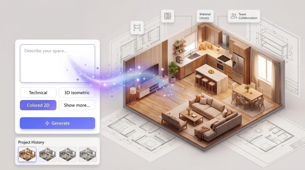 Free Floor Plan Maker — AI floor plan maker interface