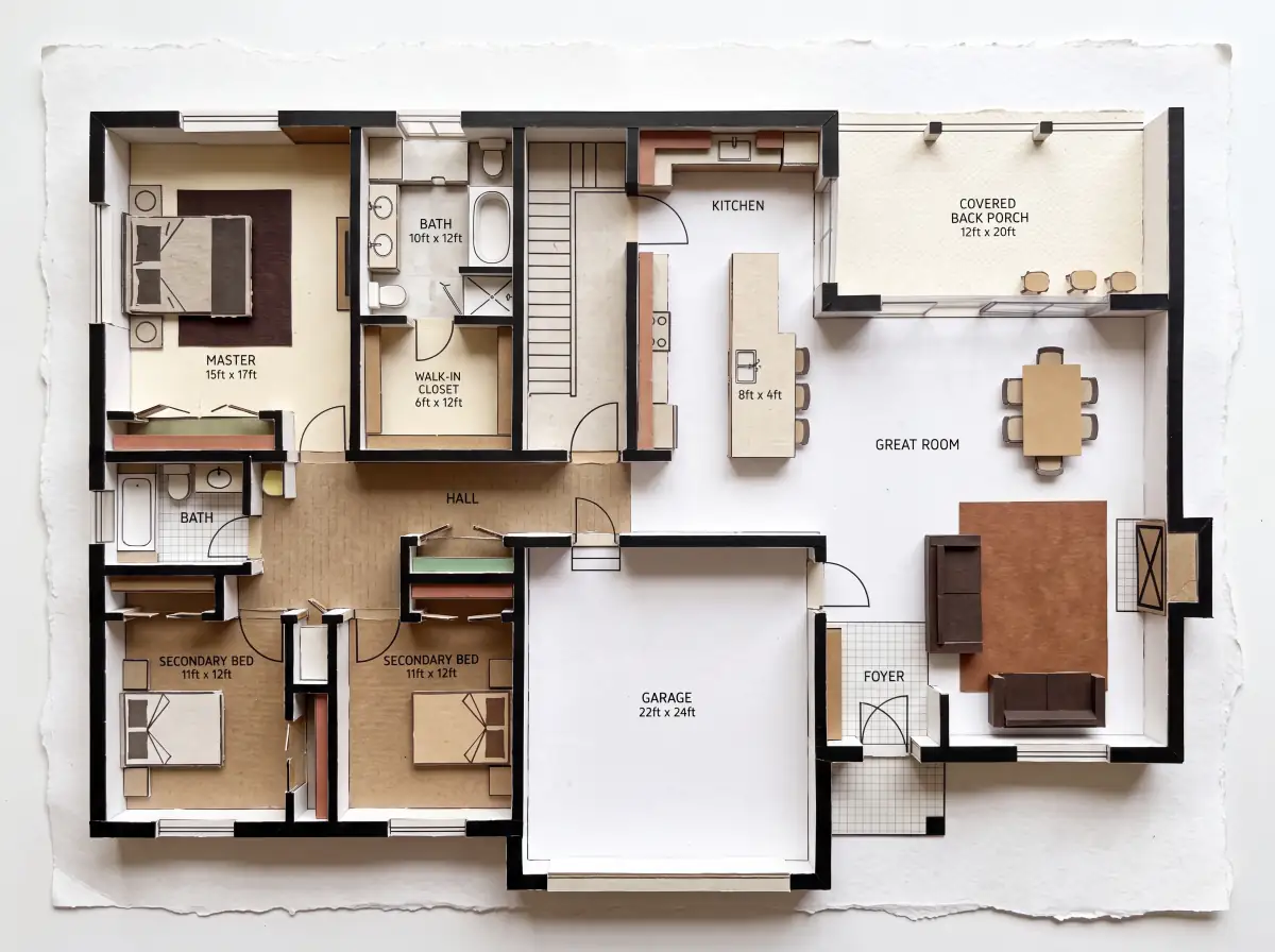 Collage Style Floor Plan