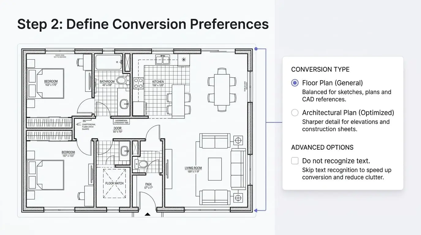Step 2: Define Conversion Preferences
