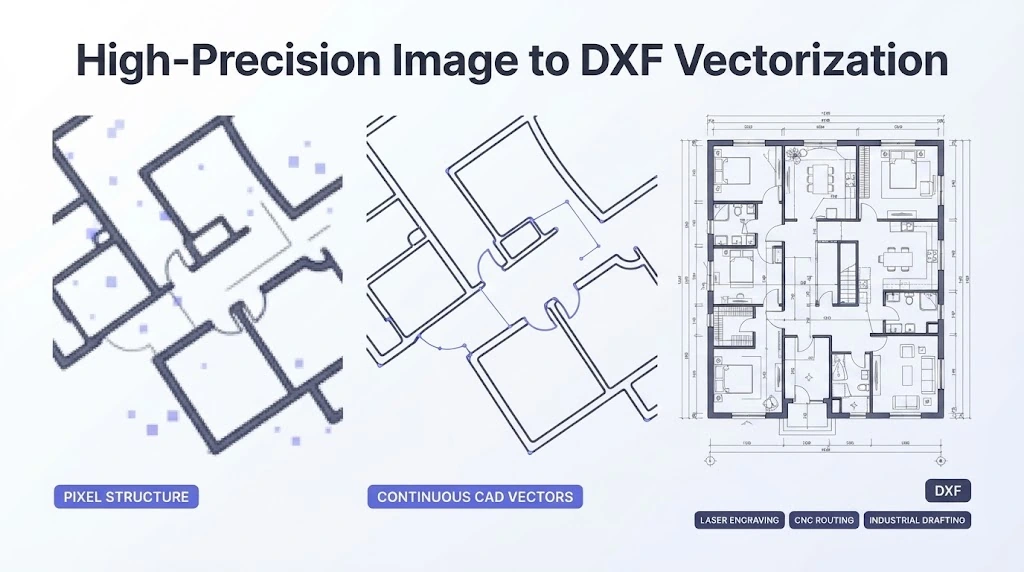 High-Precision Image to DXF Vectorization