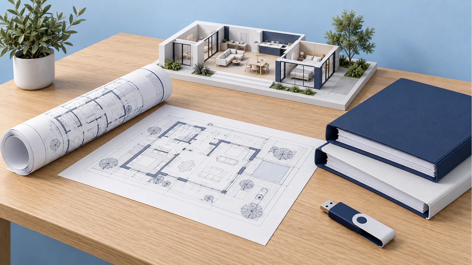 Source drawing and CAD files organized for handoff