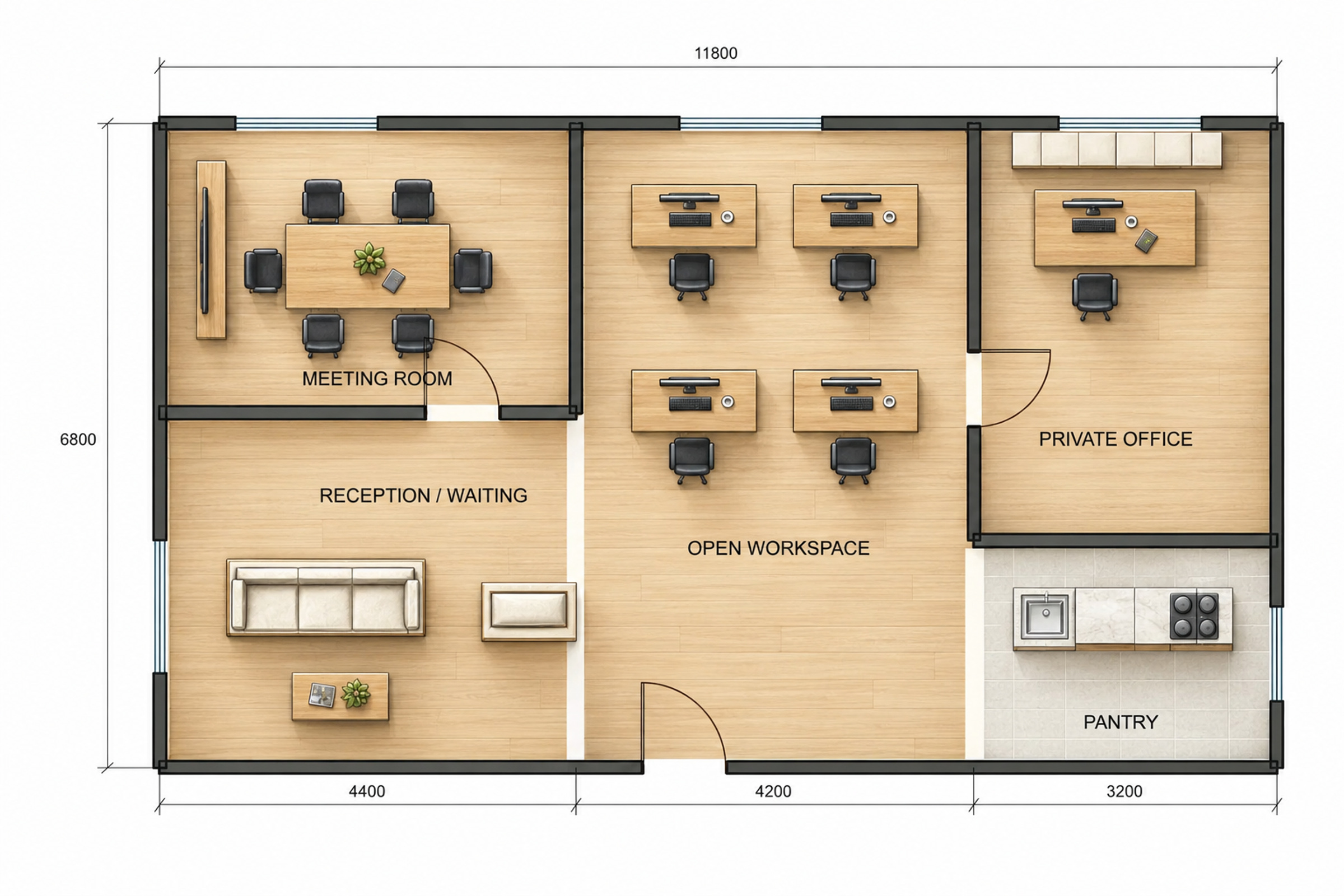 Office workspace plan