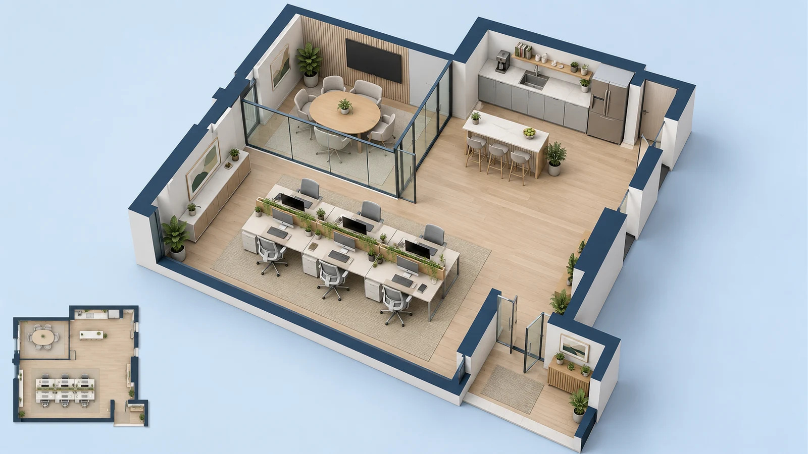 Office layout reviewed for a facility update