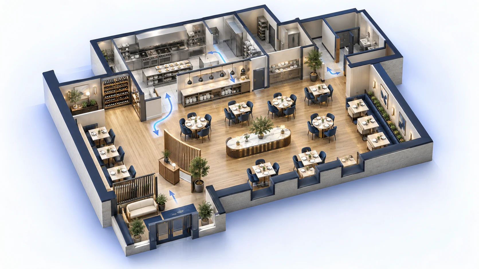 Explore Dining and Service Zones Together