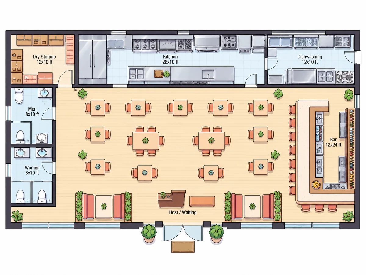 Anime Style Floor Plan