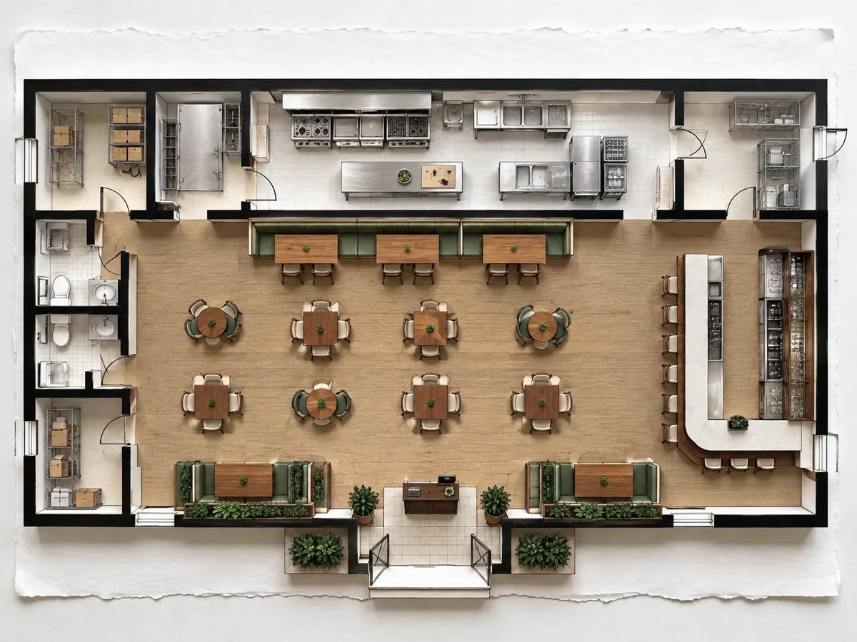 Collage Style Floor Plan